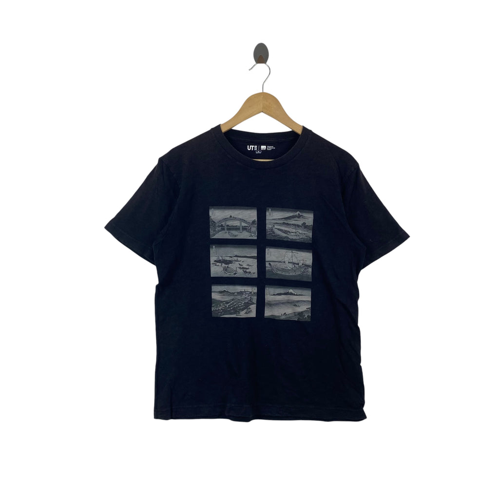 Vintage UNIQLO UT x MUSEUM of Fine Arts Boston Japanese Ukiyo-e Art Graphic Tee Shirt