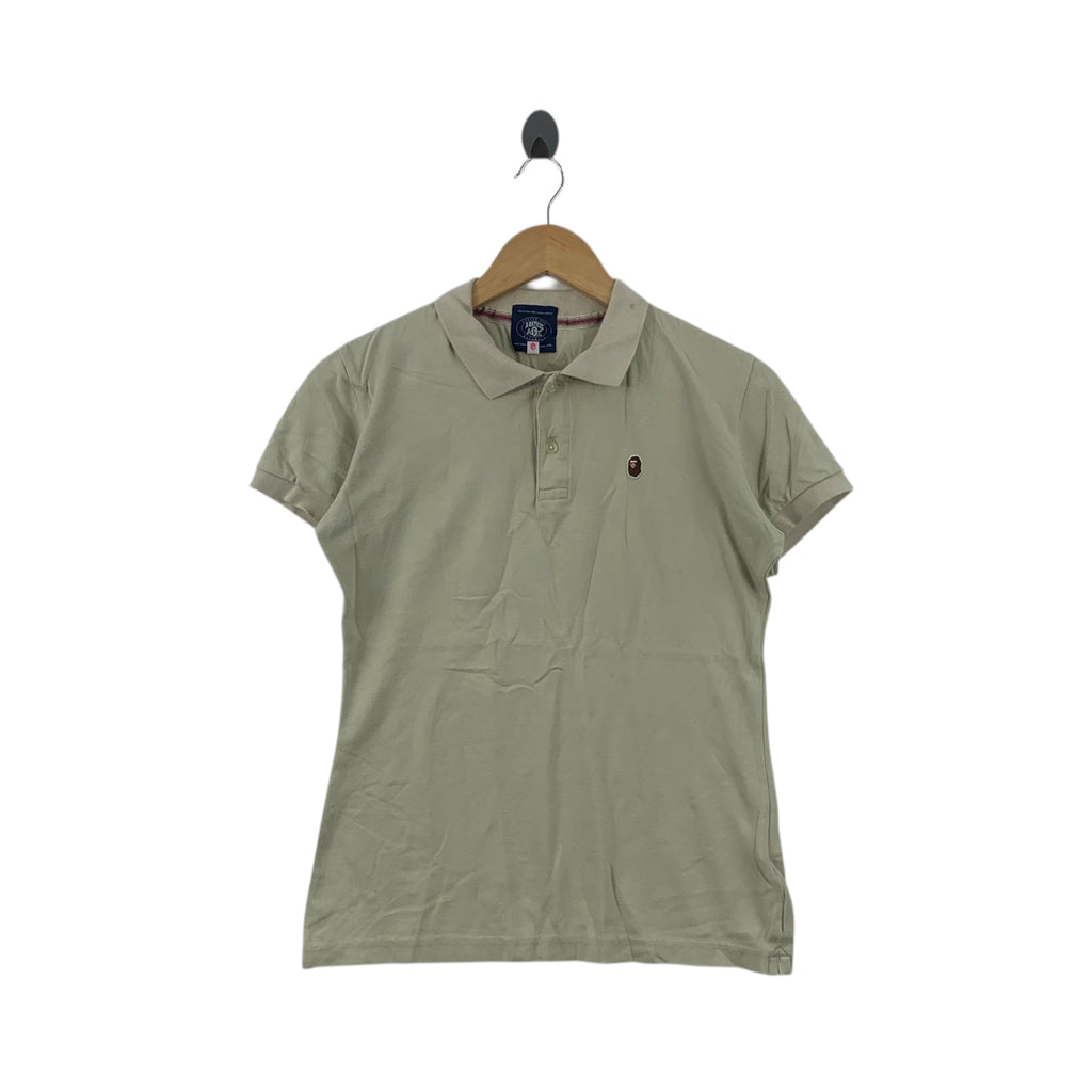 Vintage BAPE A BATHING APE Design Assemble Polo Tee Shirt Top Collection