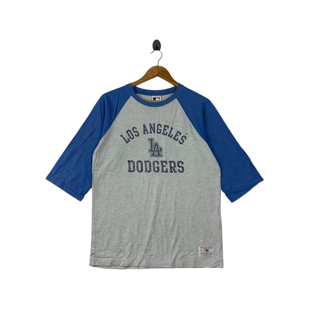MLB LA DODGERS Los Angeles Baseball Raglan Tee Shirt Top 3 Quarter Major League
