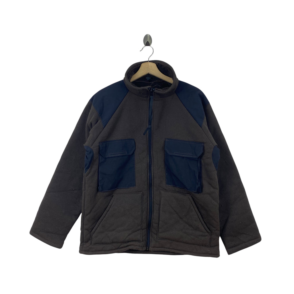 Vintage US ECWCS Synthetic Fiber Pile Cold Weather Fleece Jacket Tactical Workwear Zip Up USA Army Jacket Outdoor Utility Coat