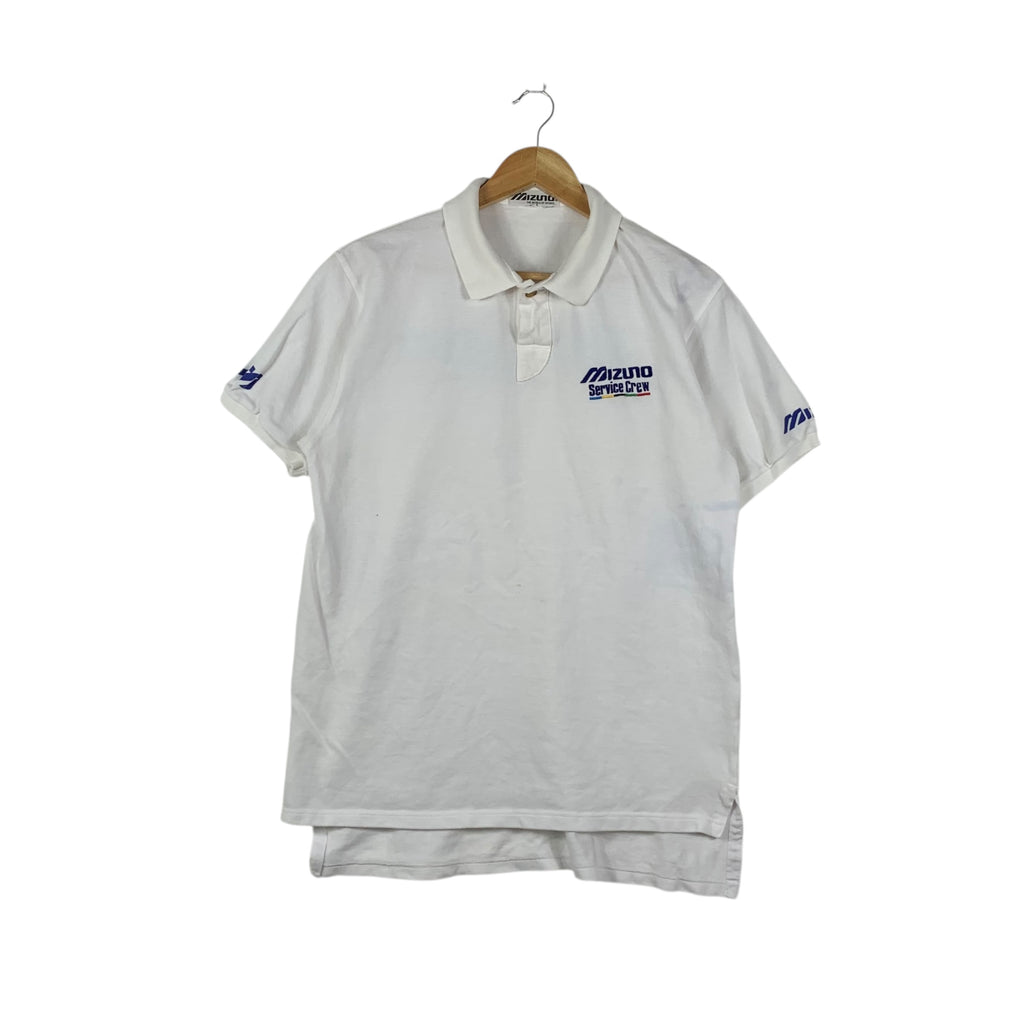 Vintage MIZUNO SERVICE CREW Racing Team Polo Tee Shirt Top Motorsport