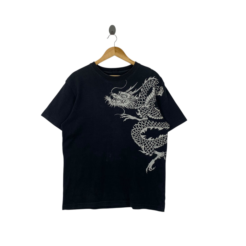 Vintage ETERNAL BITCHU KURASHIKI Dragon Ryu Tee Shirt Top Japan Traditional Shrine