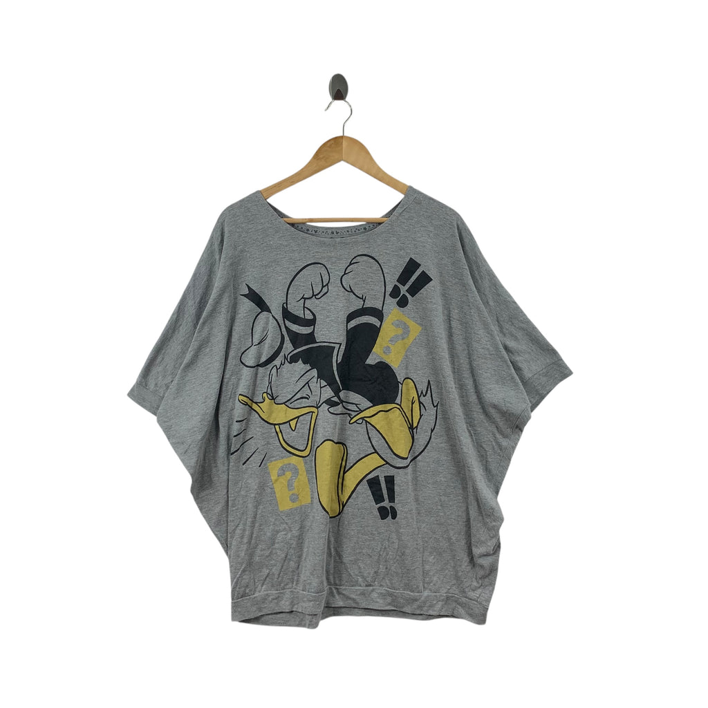 DISNEY DONALD DUCK Angry Cartoon Mickey Blouse Tee Shirt Top Disneyland Resort
