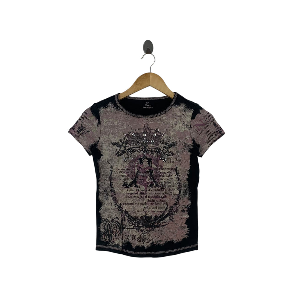 YOSHIYUKI KONISHI FICCE Mosquitohead Distress Design Tee Shirt Top Punk Crown