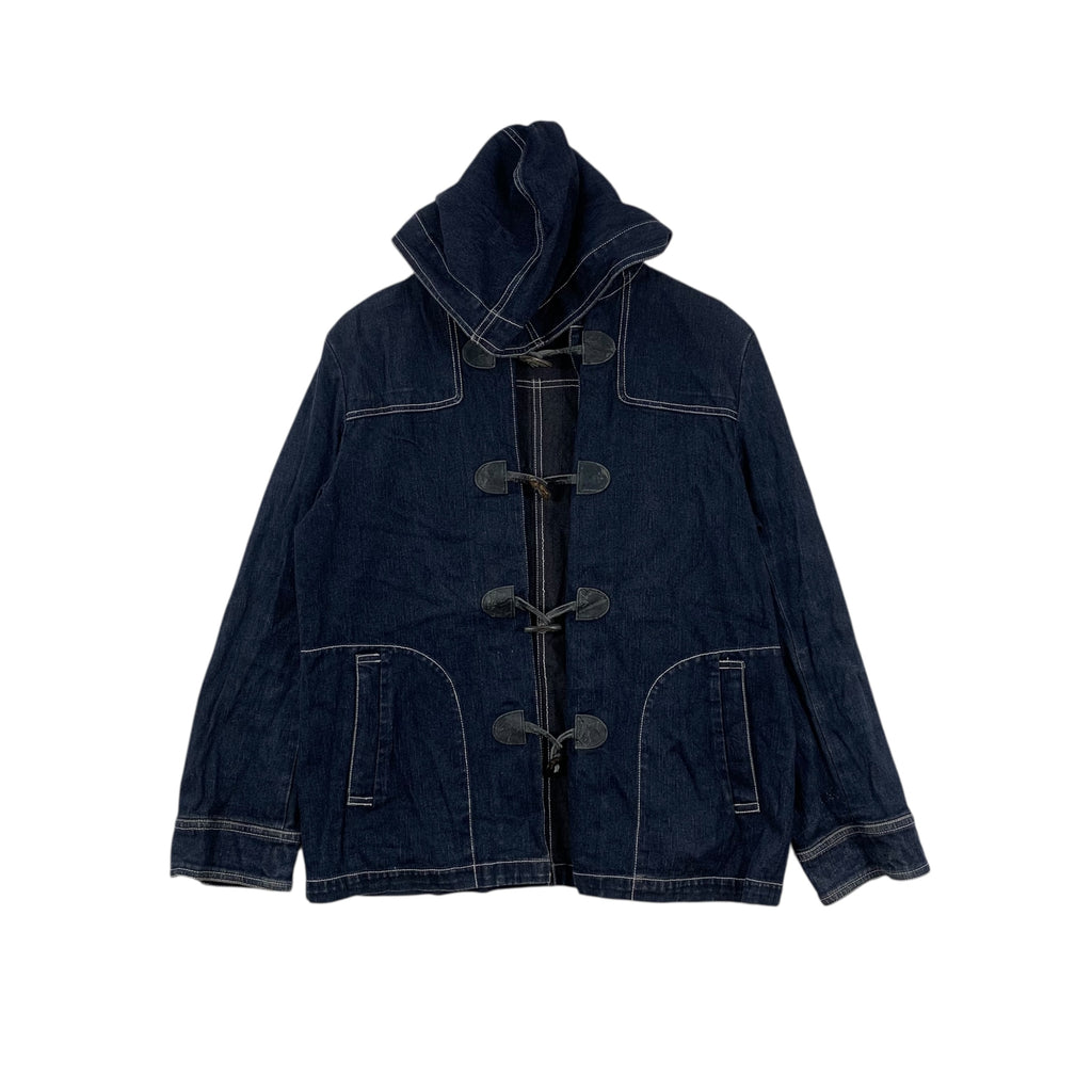 Vintage ANNE VALELEE JAPAN Natural Pure Dye Indigo Jacket Duffle Coat Windbreaker Outdoor