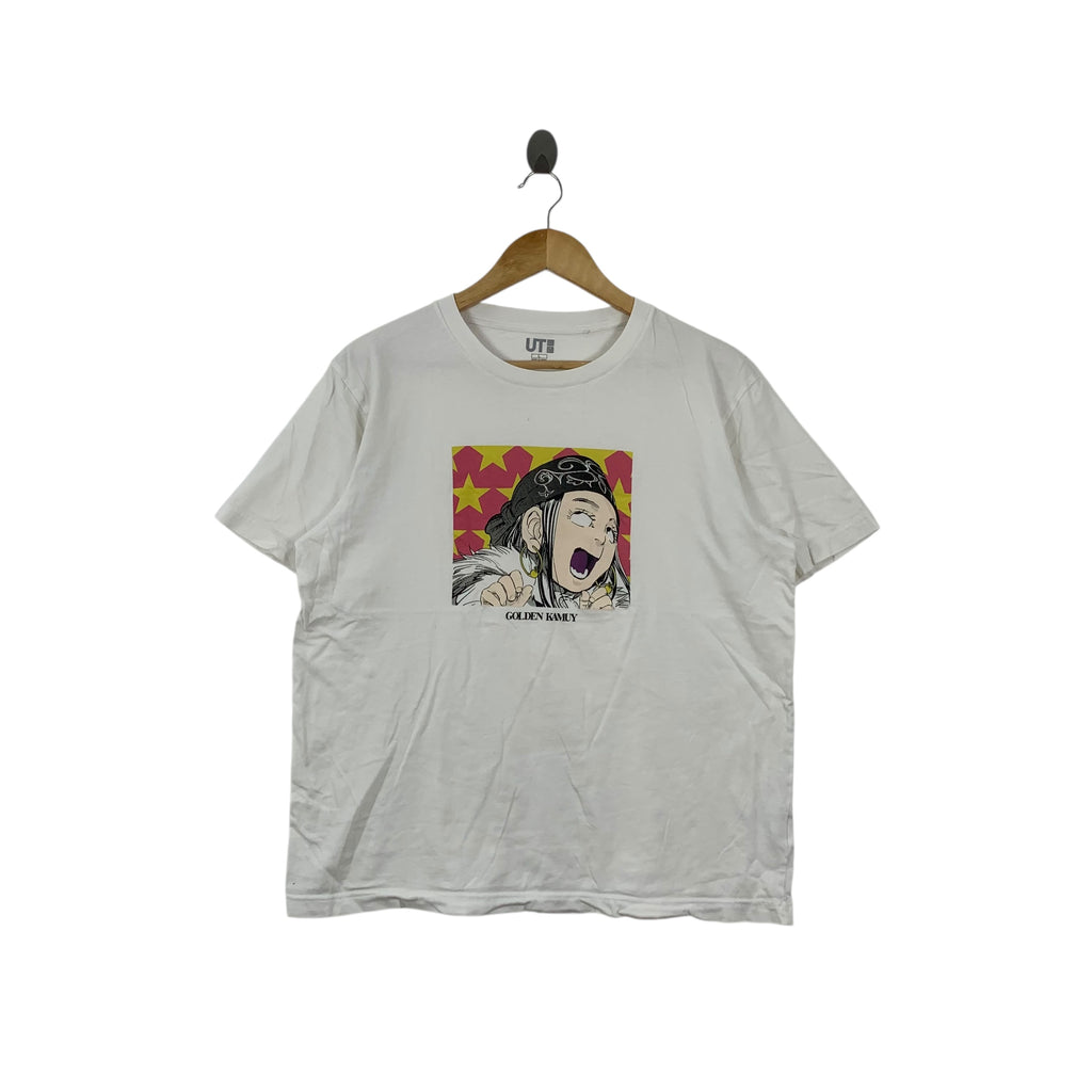 ANIME GOLDEN KAMUY x UNIQLO Satoru Noda Tee Shirt Top Seinen Manga Shueisha