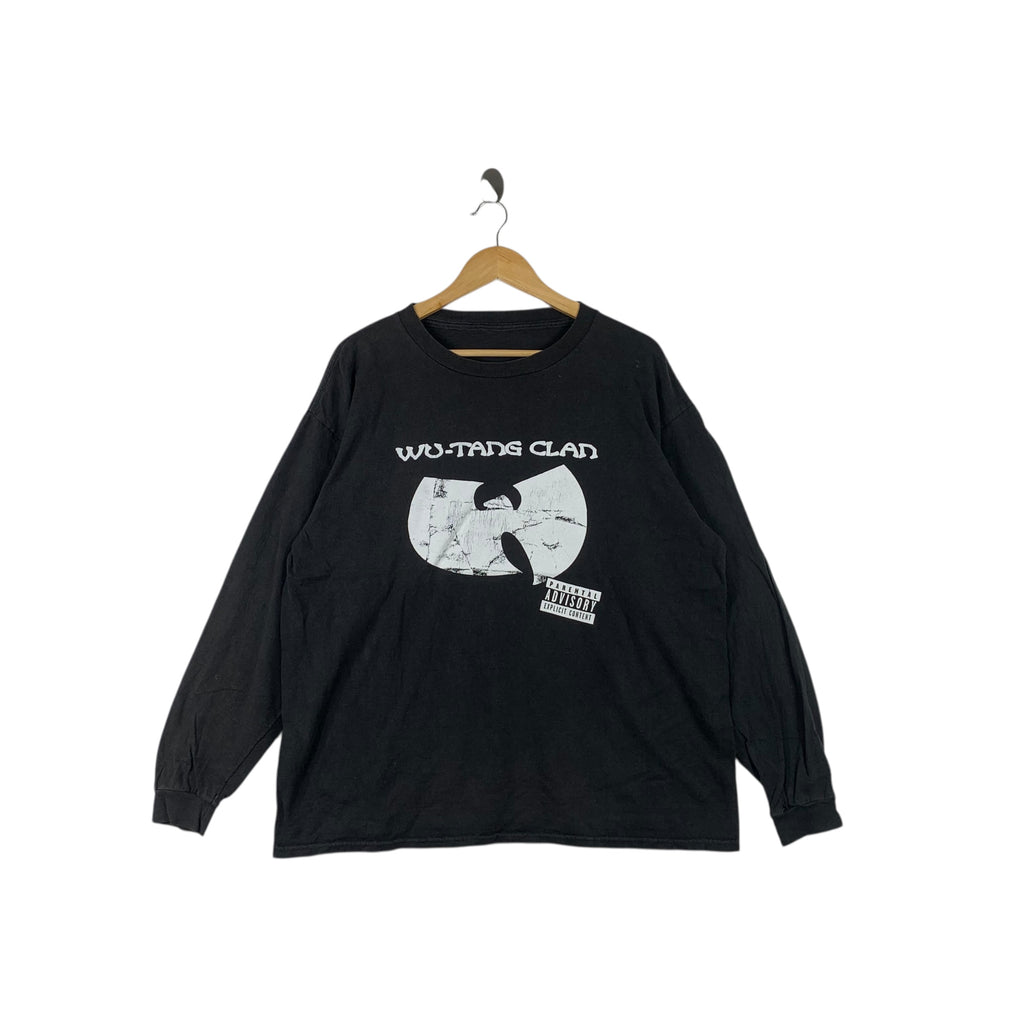 Vintage WU-TANG CLAN Iron Flag Album Hip Hop RAP Tee Shirt Top Long Sleeve Promo Tour