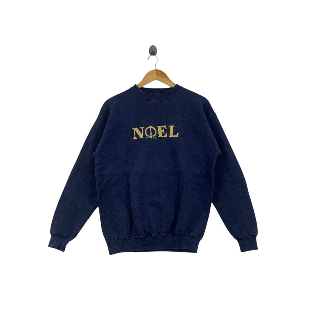 Vintage 90’ NOEL UNIVERSITY Embroidered Logo Candle Sweatshirt Pullover Sweater Jumper
