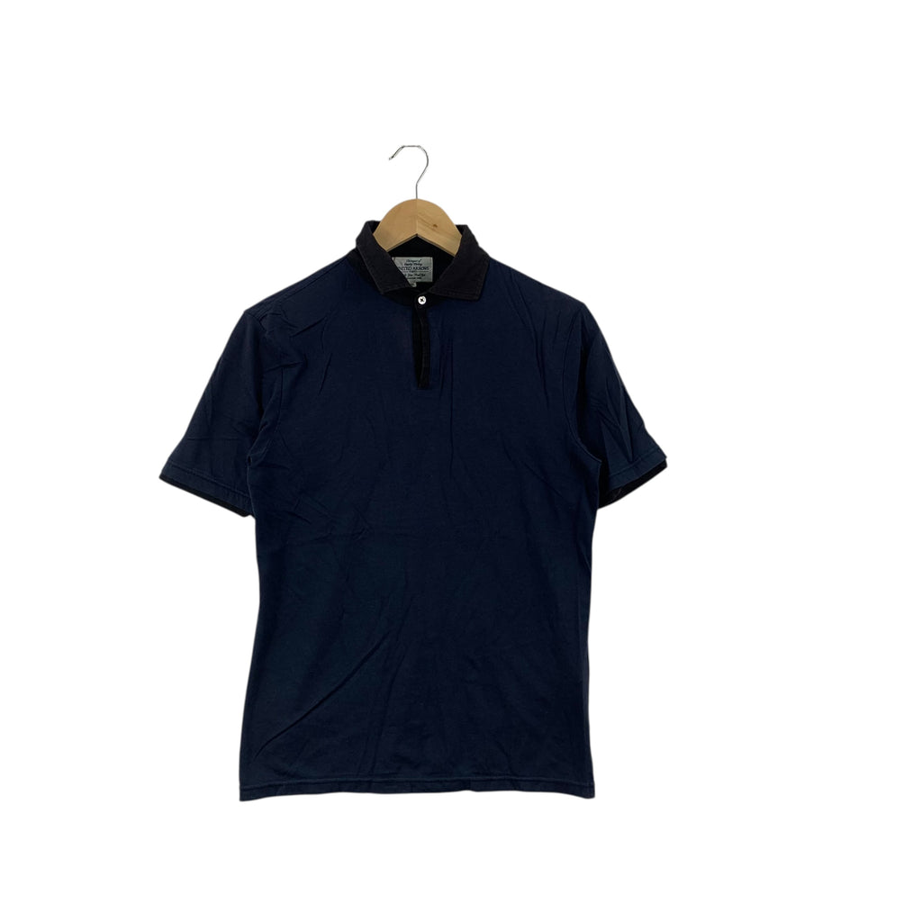 Vintage UNITED ARROWS TOKYO Collection Natural Dye Polo Tee Shirt Top Minimalist Design