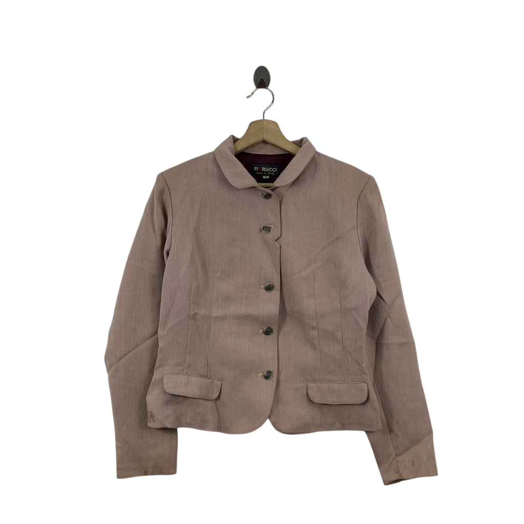 Vintage 90’ FIORUCCI ELIO Made In Italy Tailored Fit Jacket Coat Button Up Flap Pocket