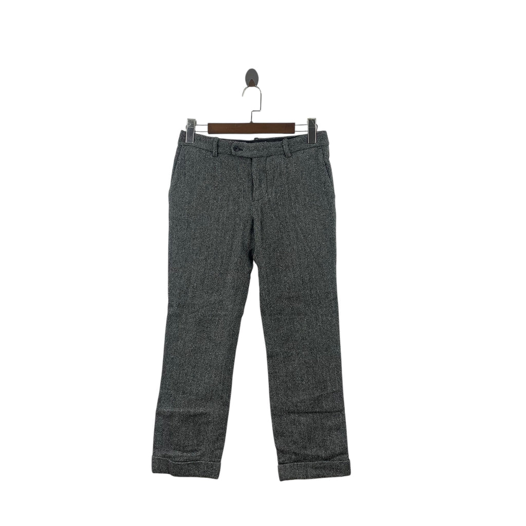 INES De La FRESSANGE Paris Herringbone Pant Trouser Casual Workwear Bottom