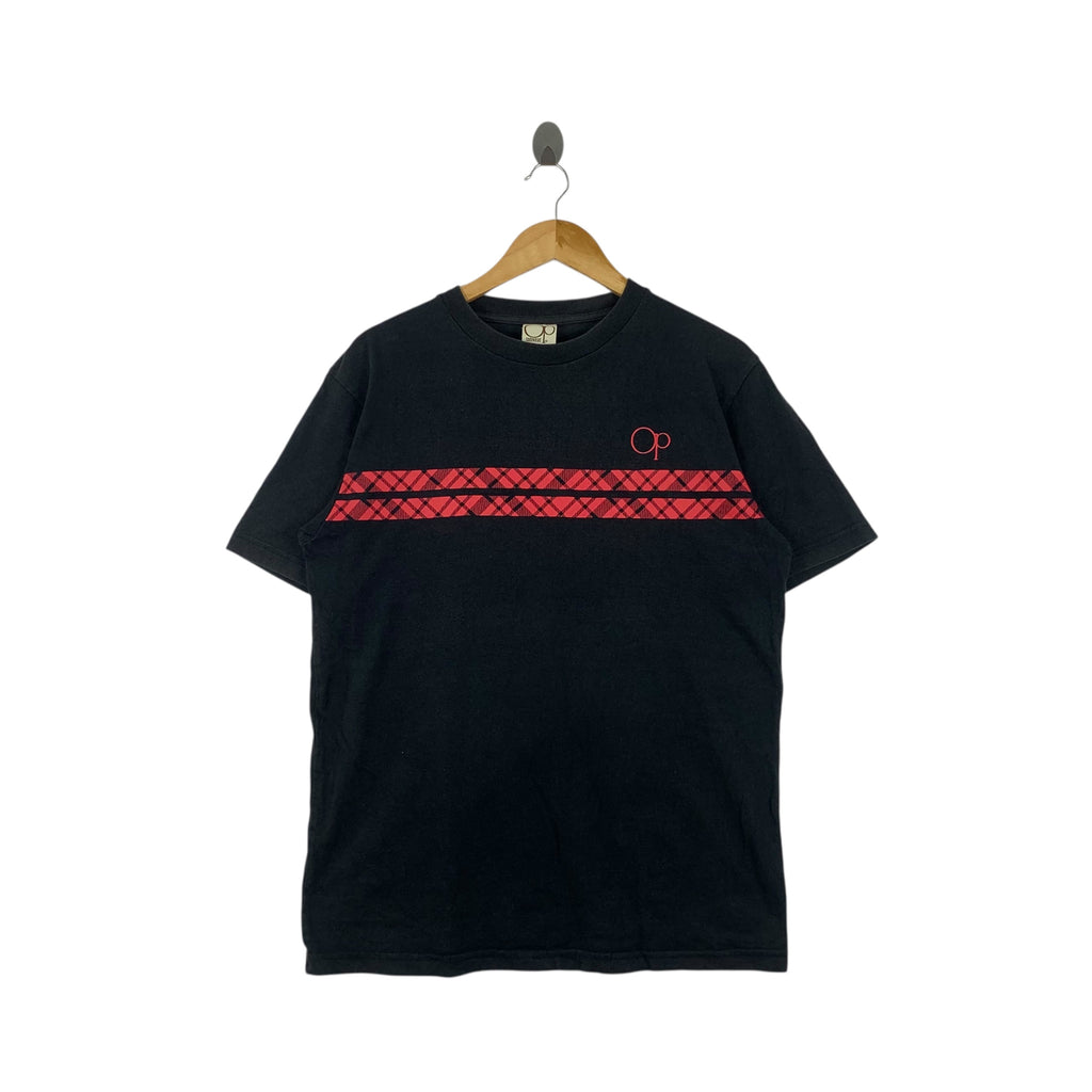 OCEAN PACIFIC OP Nova Checks Box Logo Surf Wave Tee Shirt Top California Lifestyle