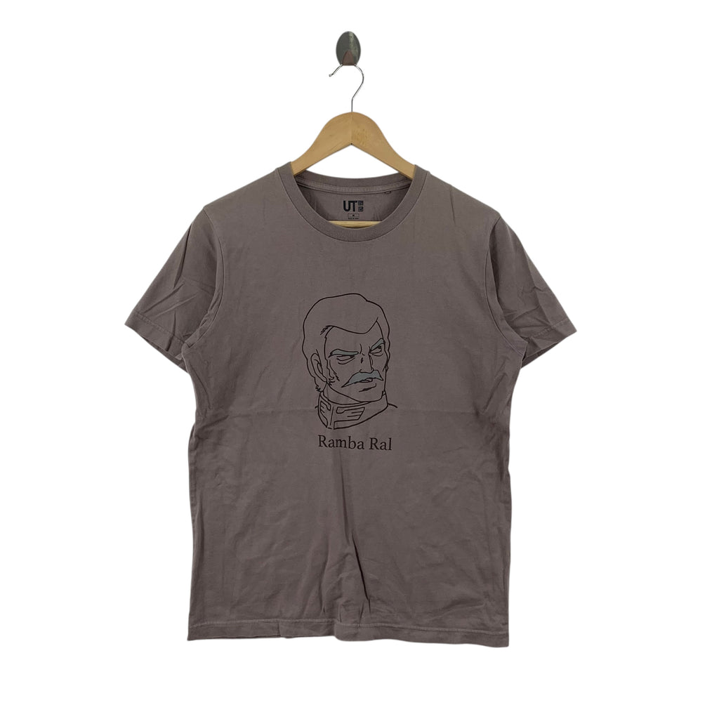 UNIQLO x ANIME GUNDAM RAMBA RAL No Zaku Tee Shirt Top Manga Mobile Suit OVA
