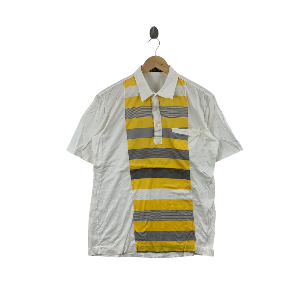 Vintage 90’ ALGEBRA JAPAN SPORTSWEAR Abstract Polo Tee Shirt Top Tennis Badminton