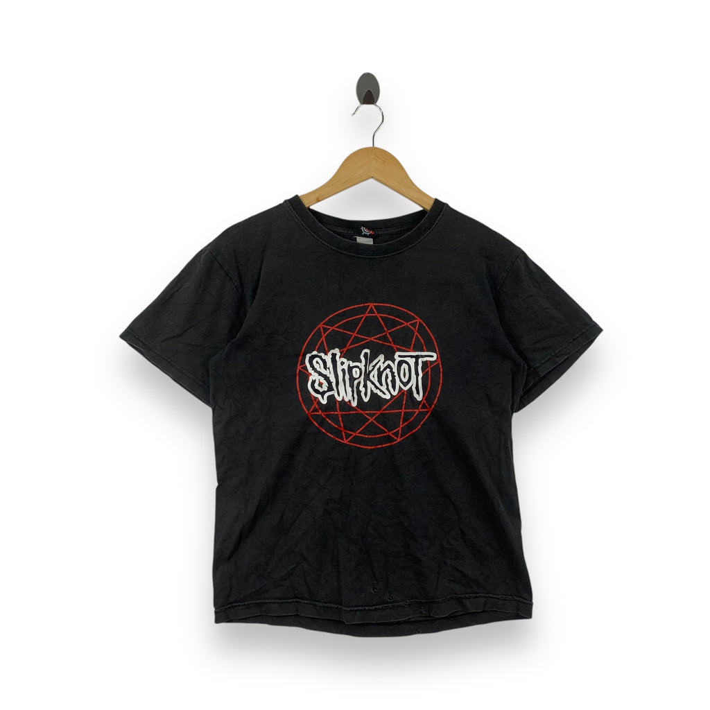 Vintage SLIPKNOT BAND Heavy Thrash Metal Tee Shirt Pentagram Graphic Top Tour