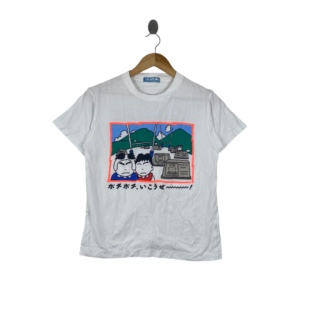 Vintage 80s SUZUKI JAPAN ANIME Cartoon Graphic Tee Shirt Anime Style Streetwear