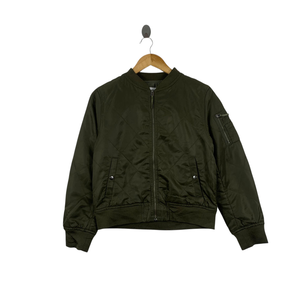 Vintage PLST JAPAN MA-1 Flight Bomber Quilted Jacket Outdoor Windbreaker