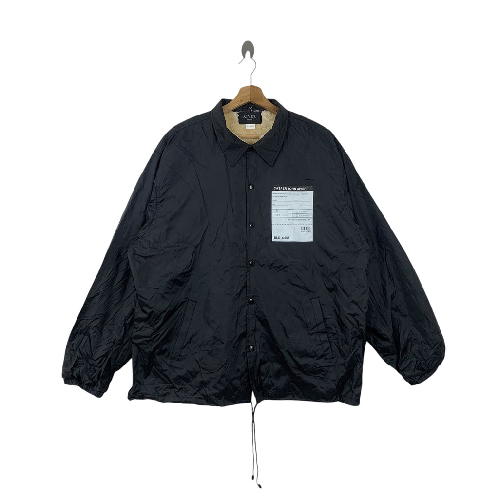 CASPER JOHN AIVER New Age Cyberpunk Faux Fur Jacket Coach Windbreaker