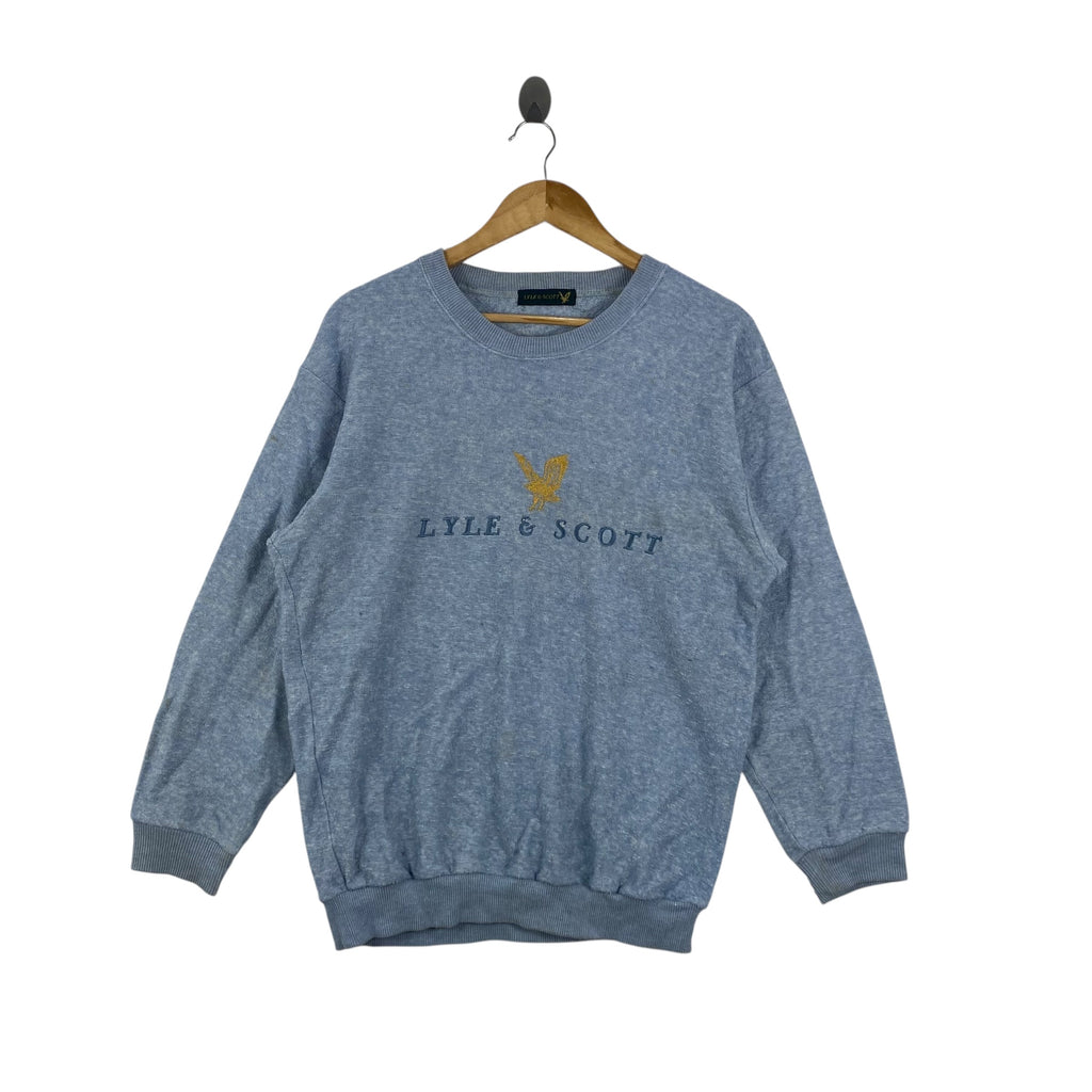 Vintage LYLE & SCOTT Sweatshirt Crewneck Pullover Embroidered Eagle Logo Casual Classic Streetwear Jumper