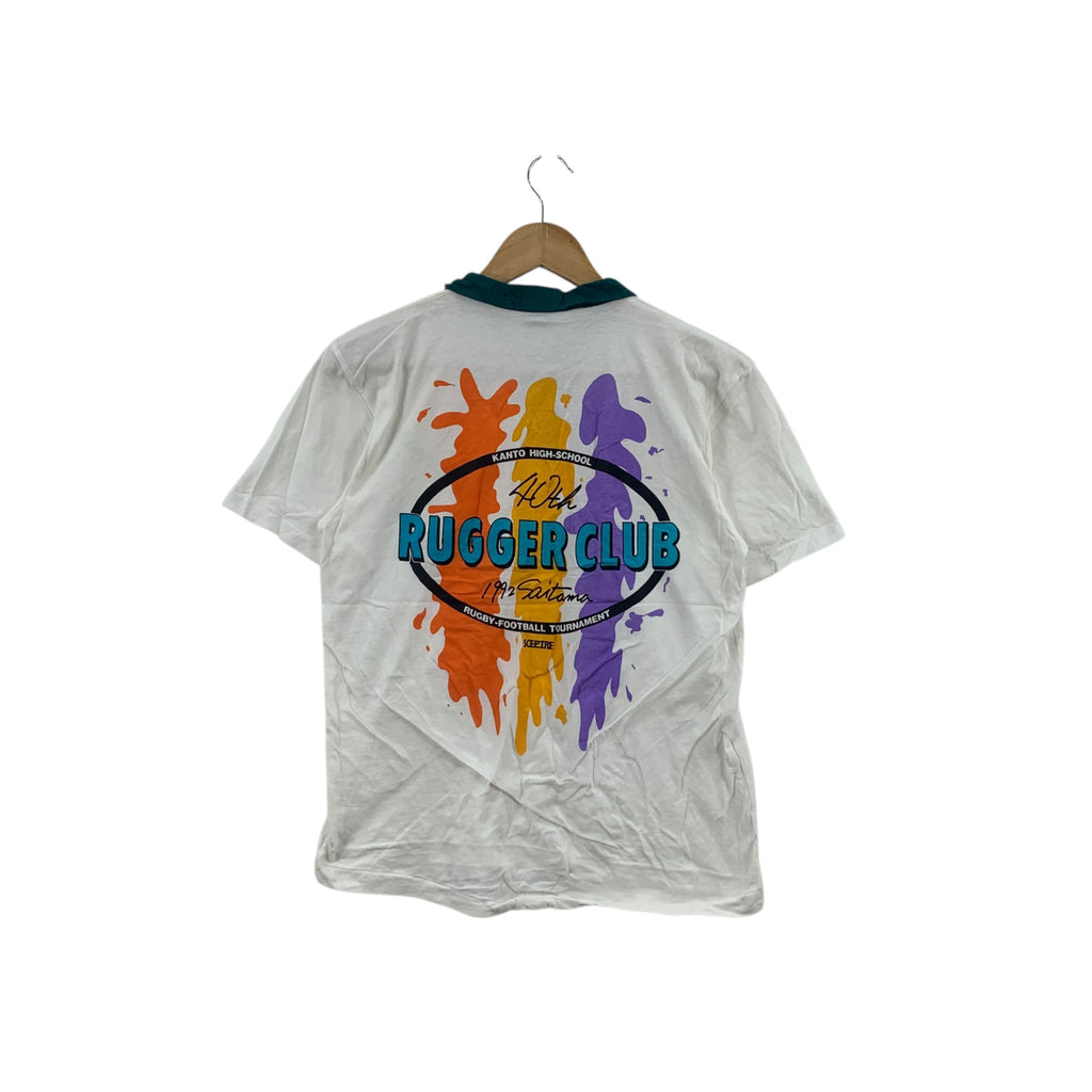 Vintage SCEPTRE RUGGER CLUB Rugby Football Polo Tee Shirt Top Kanto High School