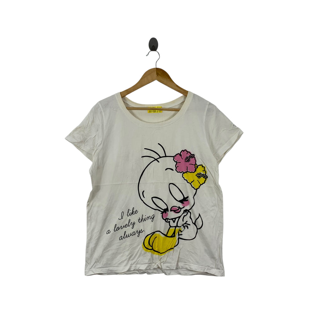 TWEETY LOONEY TUNED Cartoon Lovely Bird Tee Shirt Top Cute Movie Film