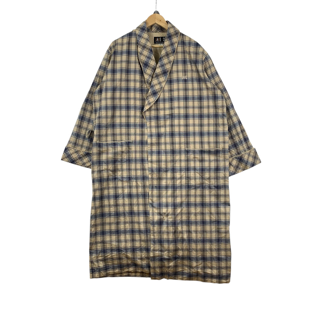 Vintage DAKS LONDON Nova Checks Plaids Trench Coat Jacket Parka Pea Overcoat