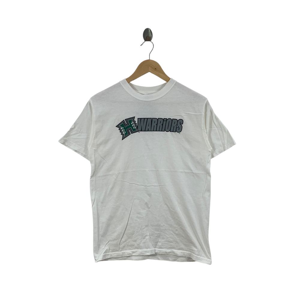 Vintage 90s UNIVERSITY OF HAWAII Rainbow Warriors Tee Shirt Top Collegiate Team