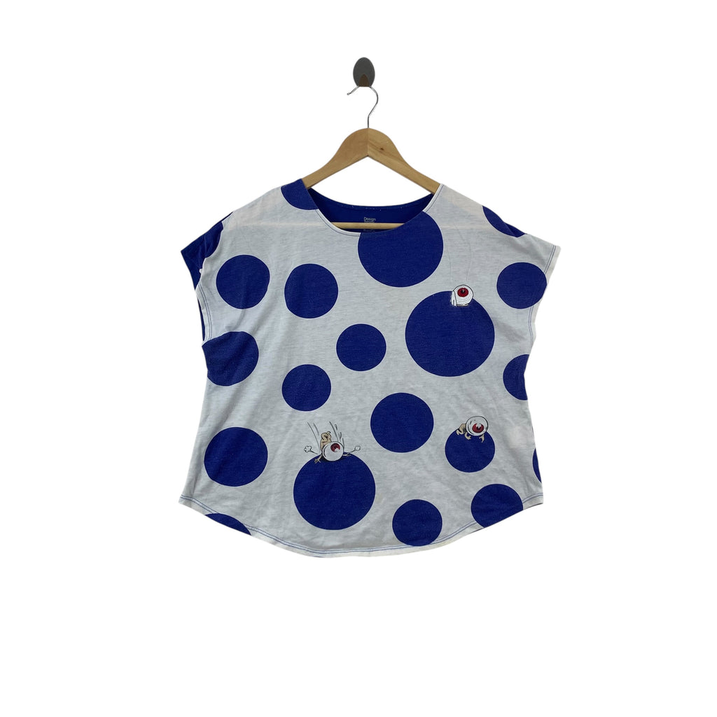 Graniph GeGeGe NI KITARO Eyeball Yokai Polka Dot Graphic Japanese Anime Manga Streetwear Casual