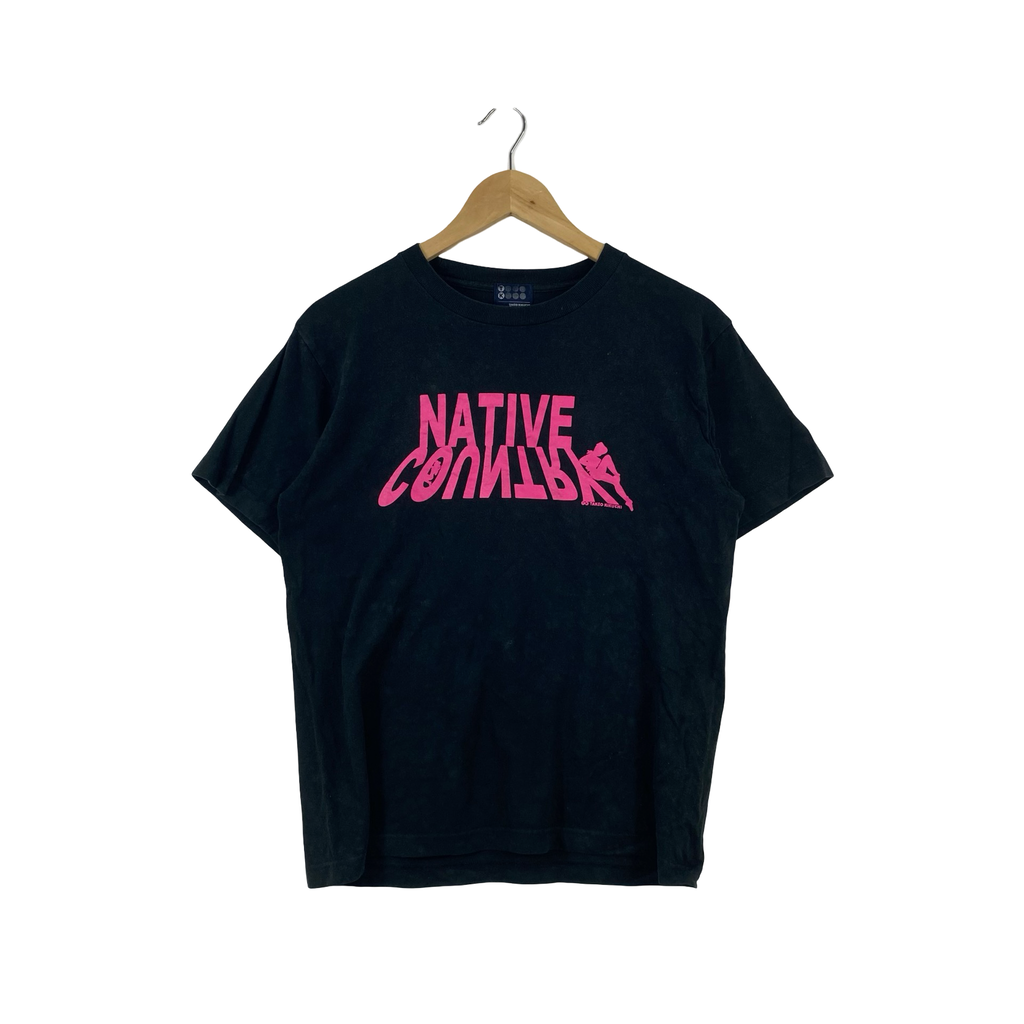 Vintage TAKEO KIKUCHI NATIVE Country Graphic Tee Shirt Logo Japan Designer Streetwear