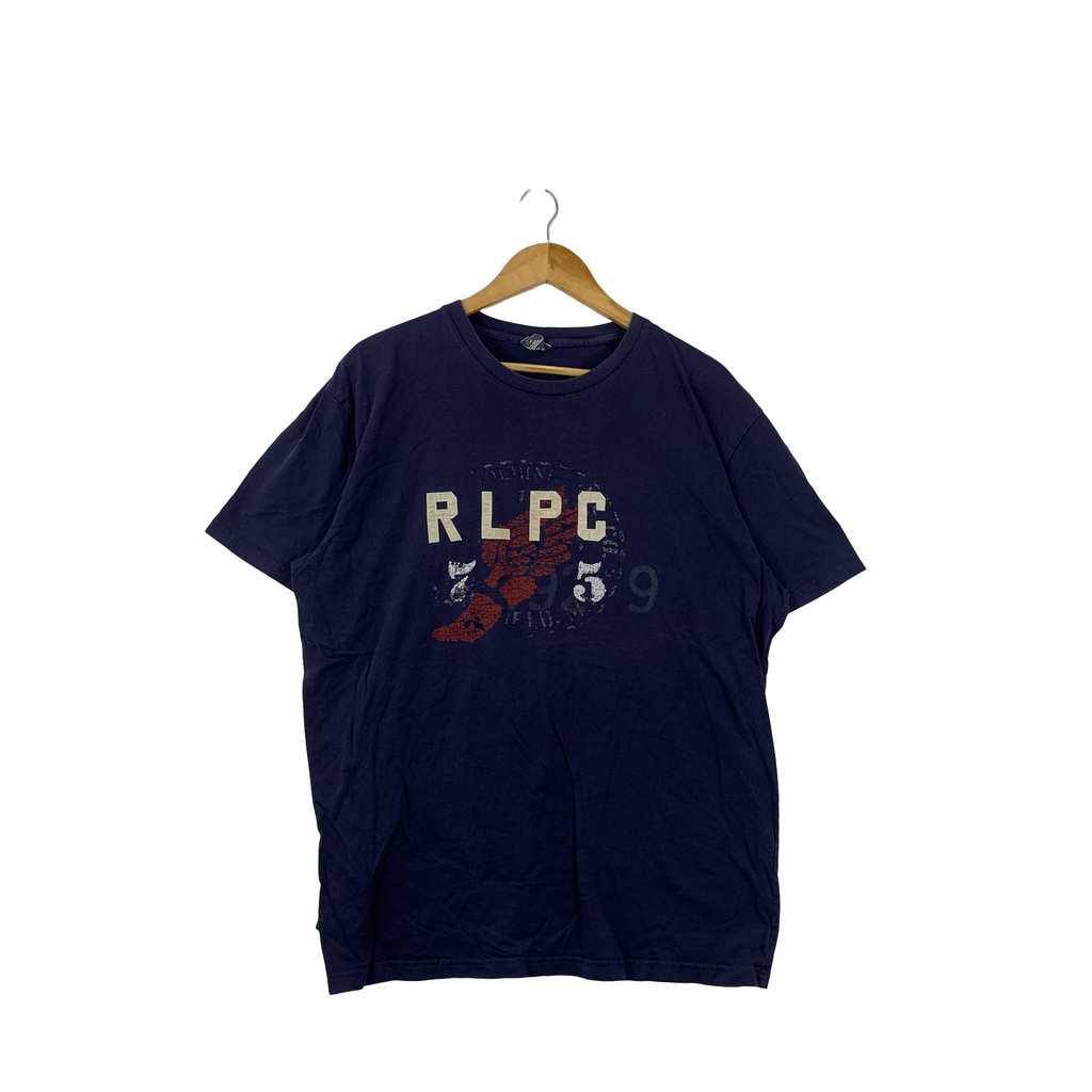 Vintage POLO RALPH LAUREN P-Wing Logo Tee Shirt Top Stadium Lo Lifes Hip Hop