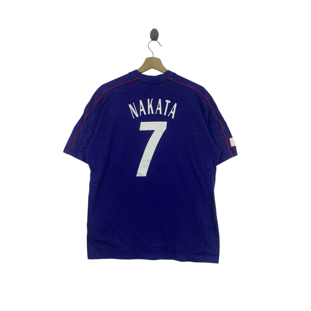 Vintage JAPAN HIDETOSHI NAKATA No 7 Football Legend Tee Shirt Top Jersey National Team