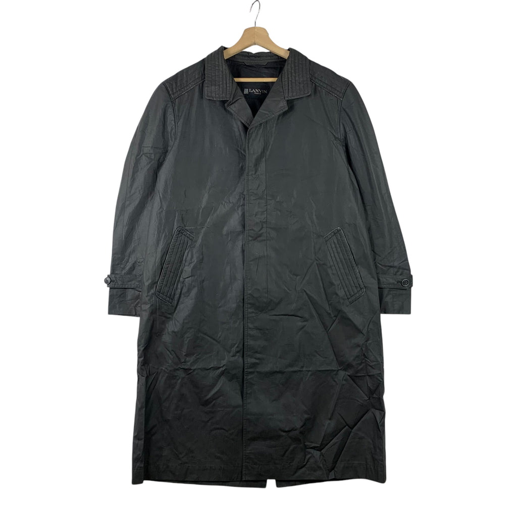 Vintage LANVIN PARIS COLLECTION Studio Trench Coat Long Jacket Cape Made In Japan