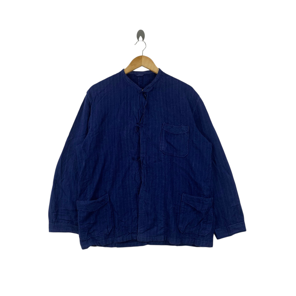 Vintage 80s JAPAN PURE INDIGO Natural Dye Denim Jacket Jeans Coat Parka