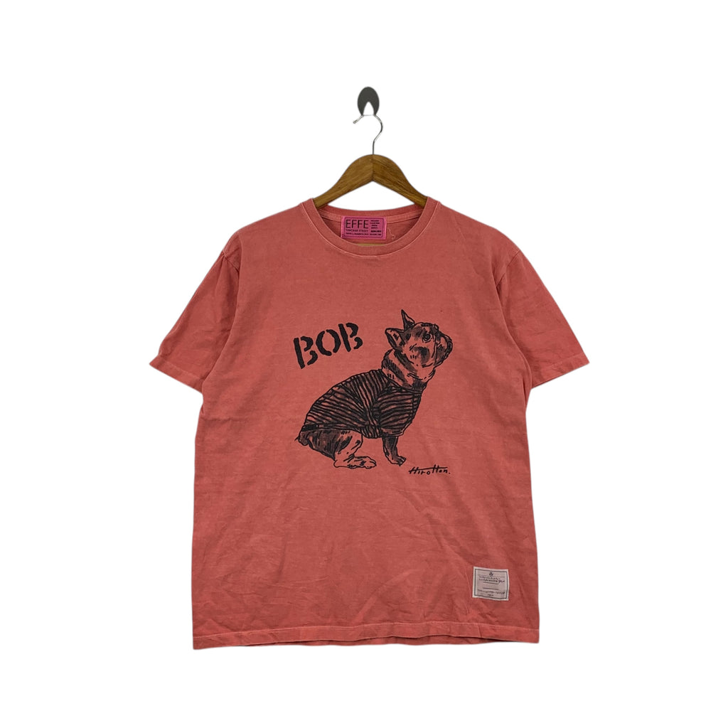 Vintage EFFE HARAJUKU Bulldog Exclusive Collection Tee Shirt Top Bob Higoton Illustration