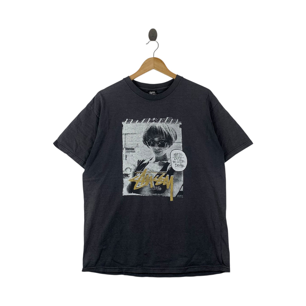 Vintage STUSSY LAURA NAOMI Skate Tough Fotofolio Tee Shirt Top Photography Skateboard