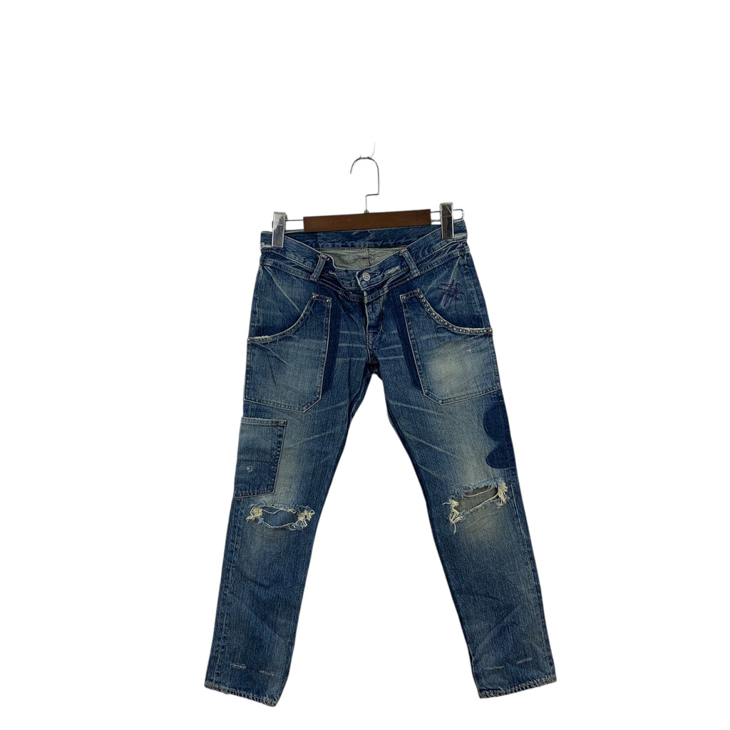 Vintage HYSTERIC GLAMOUR PUNK Patchwork Jeans Denim  Pant Trouser Japanese Selvedge