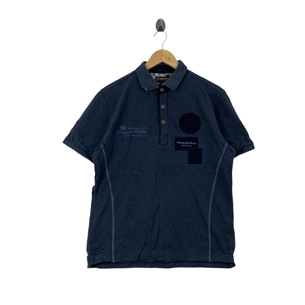 Vintage MCGREGOR TENNIS S Rioghal Mo Dhream Clan Polo Tee Shirt Top King Alpin