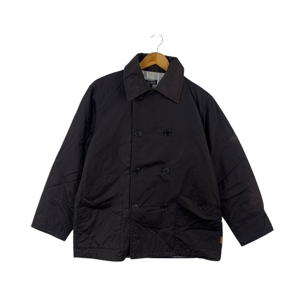 UNITED ARROWS MONOGRAM Thermal Insulation Pea Coat Jacket Double Breasted