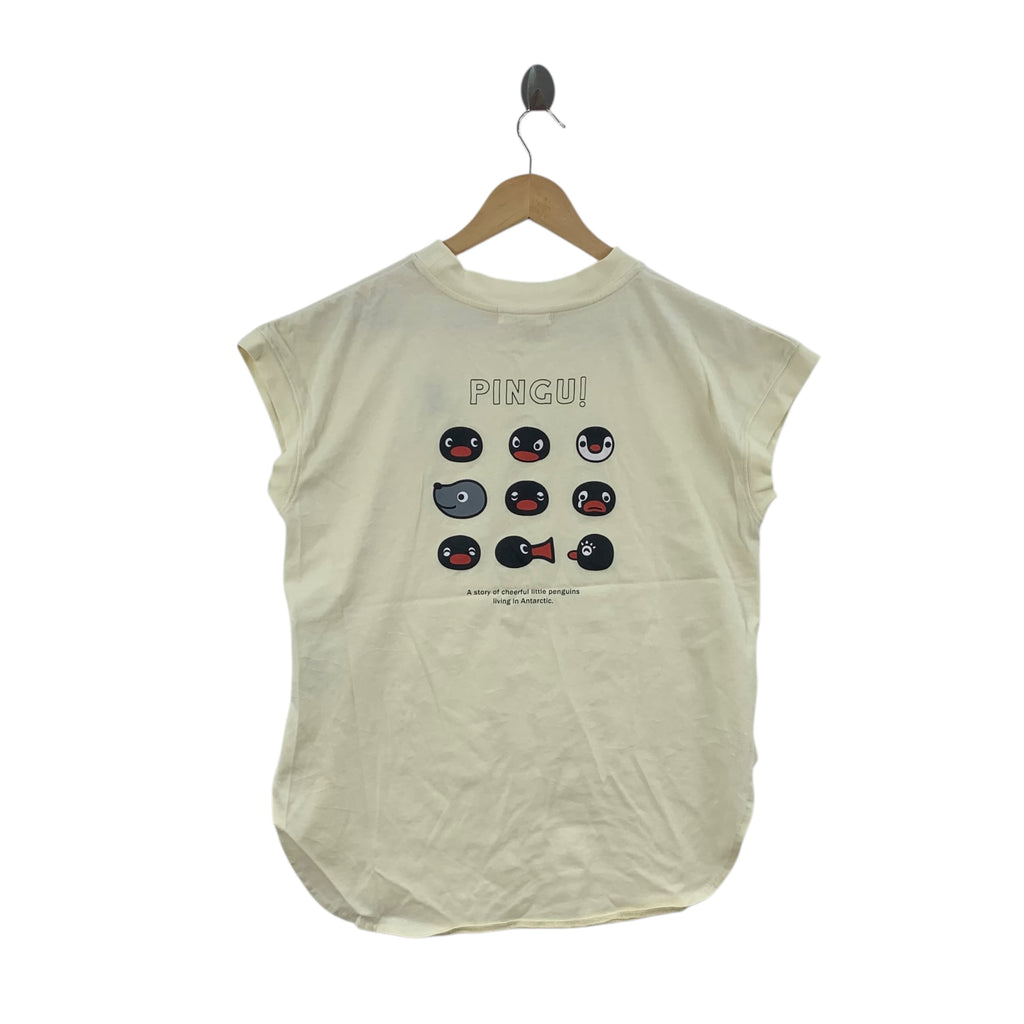 PINGU x SAMANSA  MOS2 Blue Collection Cartoon Tee Shirt Tank Top Sleeveless