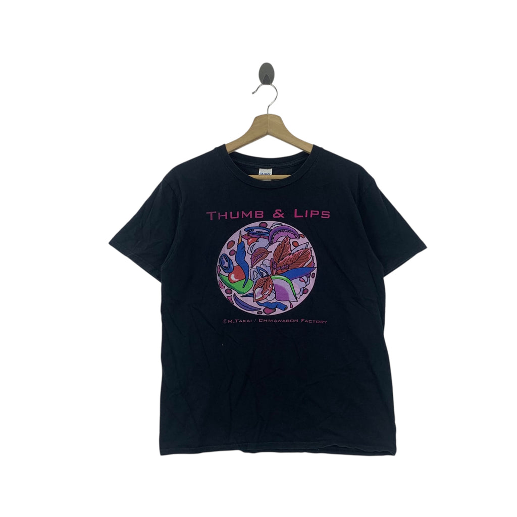 CHIWAWABON THUMB & LIPS Cafe Music Band Tee Shirt Top Japan J Pop