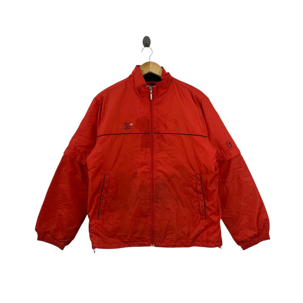 Vintage PGA TOUR GOLF Tiger Woods Puffer Jacket Bomber Windbreaker Outdoor