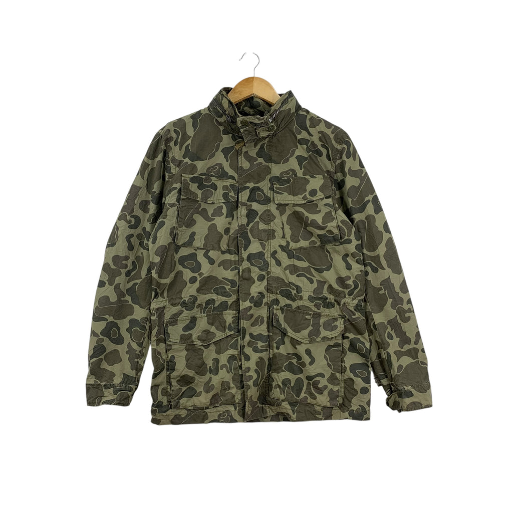 Vintage GAP DUCK FROGSKIN Camouflage Outdoor Jacket Heavy Coat Windbreaker Military Hunting