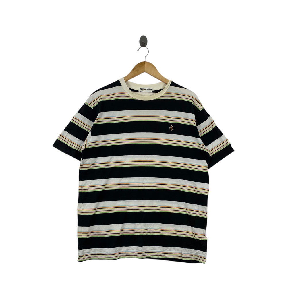Vintage BAPE A BATHING APE Classic Collection Tee Shirt Top Striped General Nigo Era