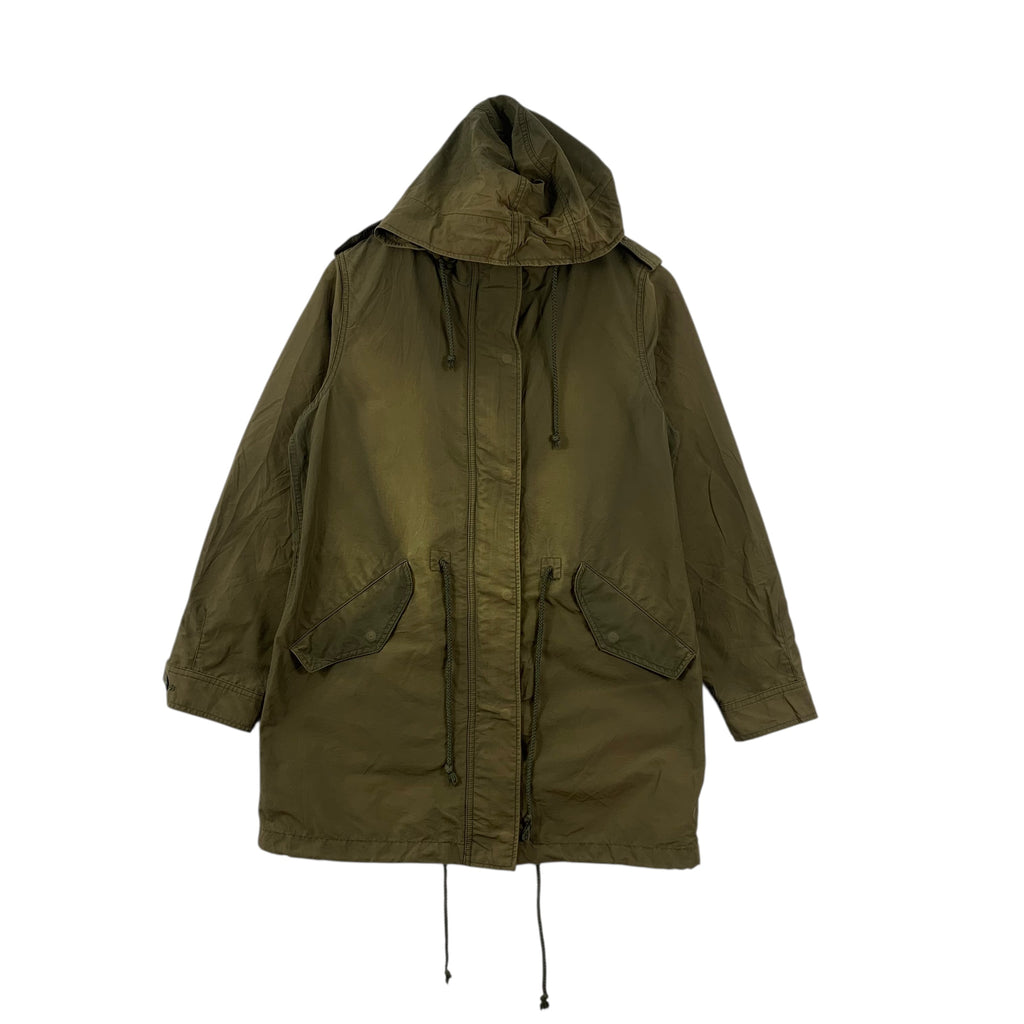 MUJI LABO JAPAN Natural Sun Faded Design Parka Jacket Trench Coat Hoodie Windbreaker