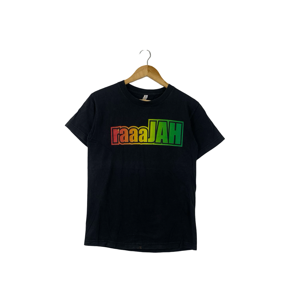 Vintage Y2K RASTA REGGAE RAAJAH Slang Song Tee Shirt Top Peace No War