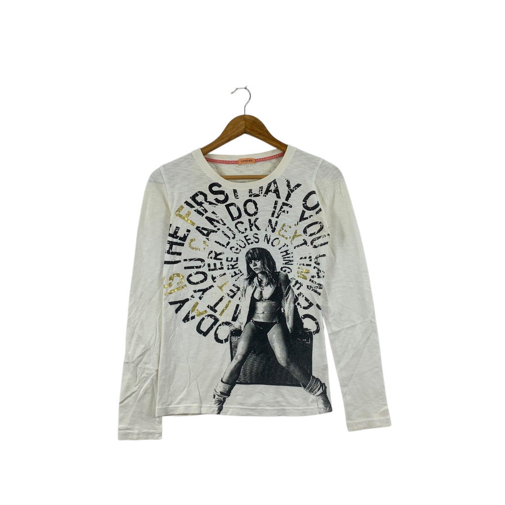 LOVE ME PUNK Glam Rock Dont Obey The Rule Tee Shirt Top Long Sleeve Rebel