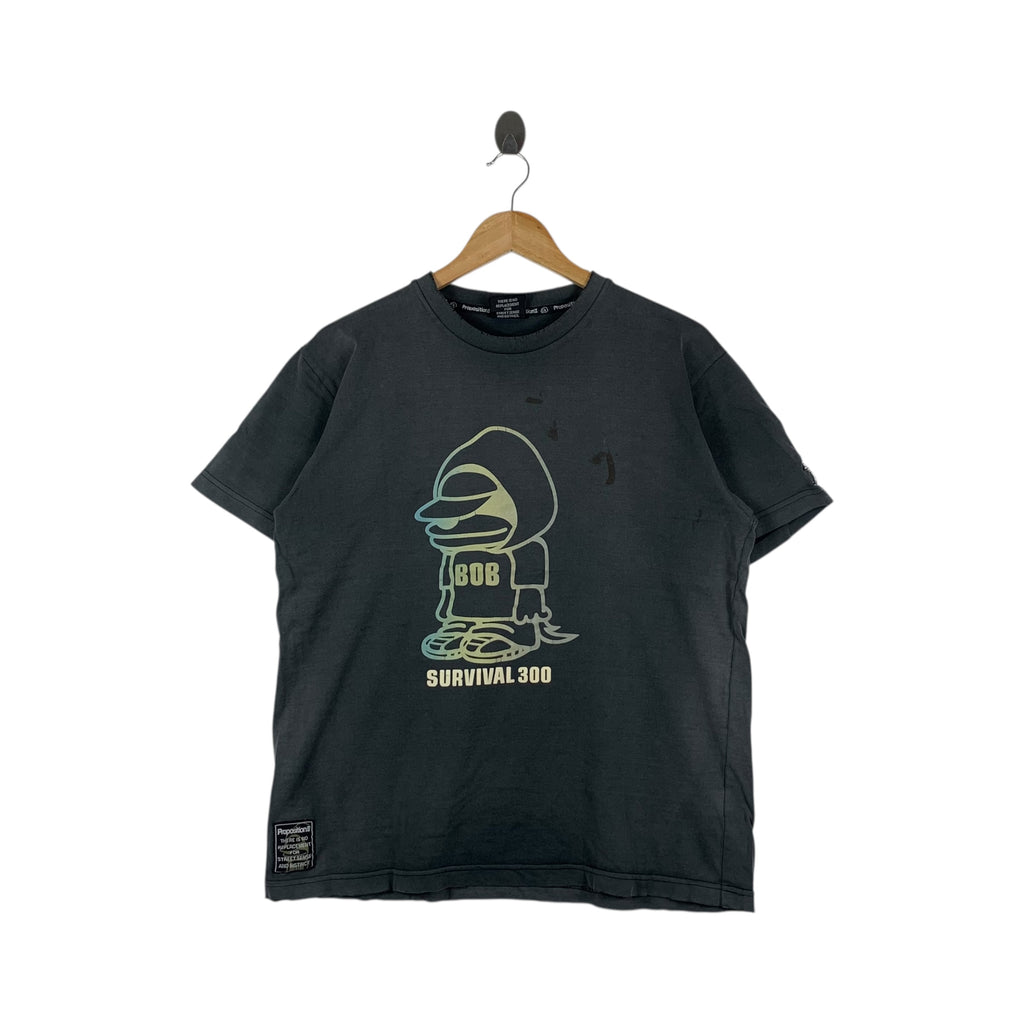 Vintage PROPOTION II SURVIVAL BOB Y2K Thrashed Tee Shirt Top Hip Hop Roots