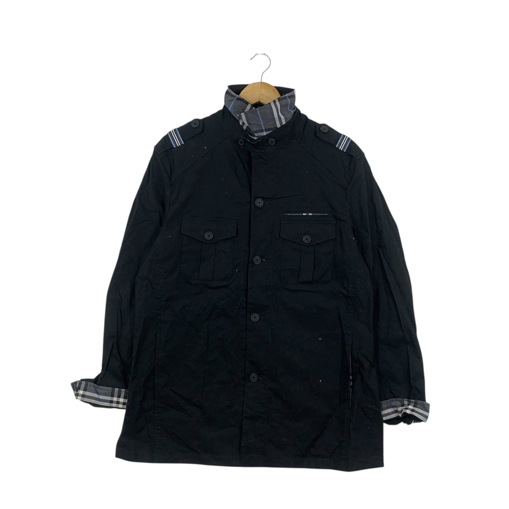 Vintage BURBERRY BLACK LABEL Nova Checks Jacket Parka Windbreaker Outdoor
