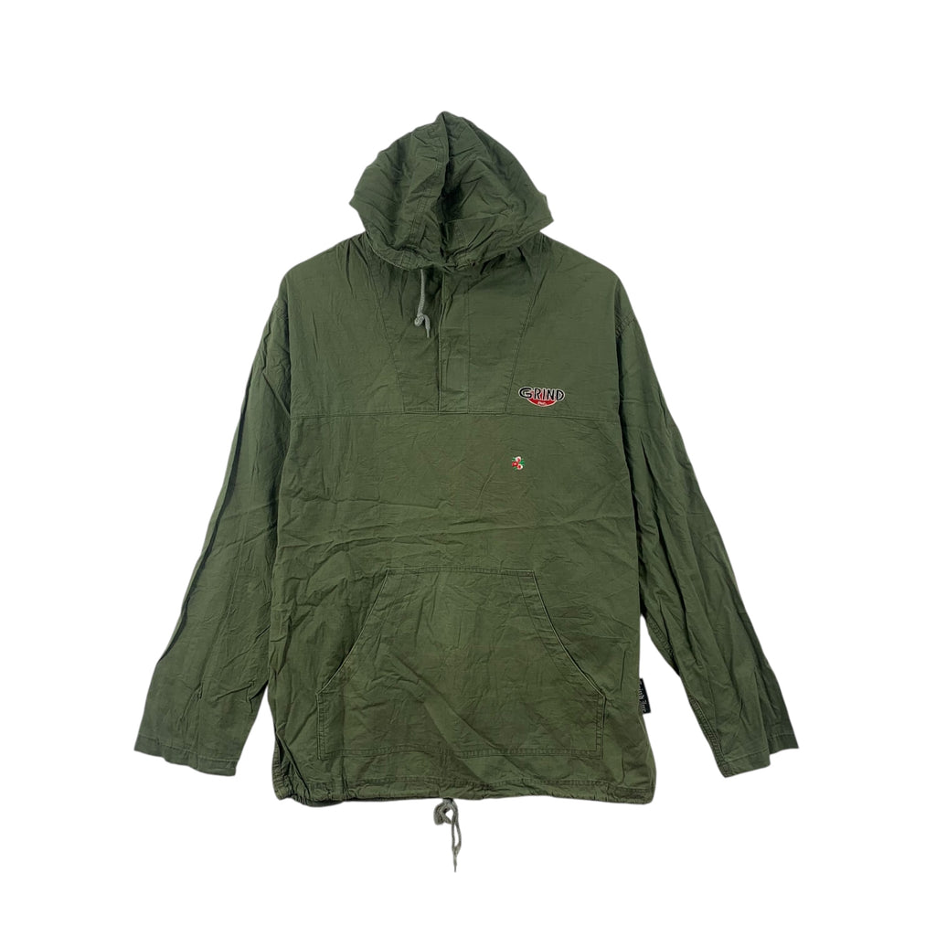 Vintage GRIND INC SKATEBOARD Anorak Jacket Half Zipper Windbreaker Outdoor