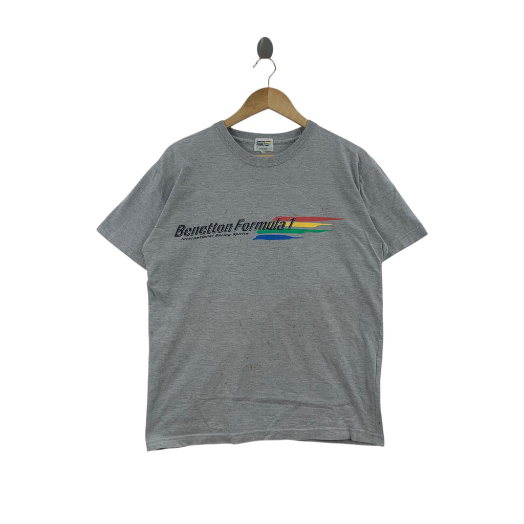 Vintage BENETTON FORMULA 1 Racing Spirit Tee Shirt Top International Team